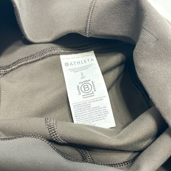 Athleta Salutation Stash High Rise 7/8 Leggings Brown Truffle EUC Size S Petite - Picture 6 of 9